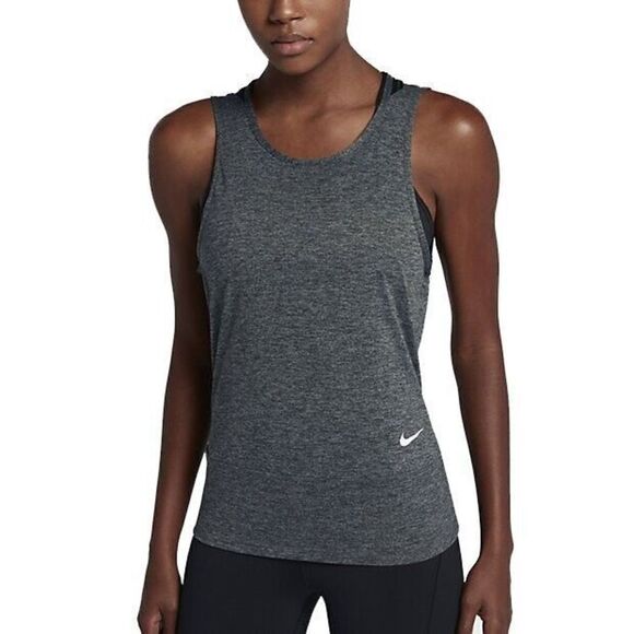 Nike W NK DRY TANK LOOSE RBK STUDIO Heathered Gray Women's Size Small - Picture 1 of 9